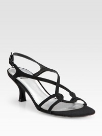 Lustrous peau de soie with dainty, adjustable straps and a classic kitten heel. Self-covered heel, 2¼ (60mm)Peau de soie upperLeather lining and solePadded insoleImported Lustrous peau de soie with dainty, adjustable straps and a classic kitten heel. Self-covered heel, 2¼ (60mm)Peau de soie upperLeather lining and solePadded insoleImported