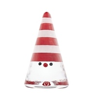 This striped Kosta Boda cone-shaped Santa figurine, designed by Anna Ehrner, is crafted a charming, festive holiday accent. This striped Kosta Boda cone-shaped Santa figurine, designed by Anna Ehrner, is crafted a charming, festive holiday accent.