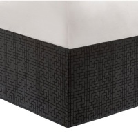 Natori Indochine Viscose Which is From Bamboo/Cotton Bedskirt, Black, Queen Natori Indochine Viscose Which is From Bamboo/Cotton Bedskirt, Black, Queen