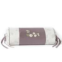 In luminous purple and slate blue silk, this Waterford decorative pillow with twist cord, ribbons and floral embroidery brings heirloom elegance to your bedroom. In luminous purple and slate blue silk, this Waterford decorative pillow with twist cord, ribbons and floral embroidery brings heirloom elegance to your bedroom.