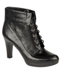 You'll make a stylish impact in Naturalizer's Iman ankle boots! Crafted in leather with a lace-up closure, they include a round-toe silhouette and low, wearable heel for superb comfort. You'll make a stylish impact in Naturalizer's Iman ankle boots! Crafted in leather with a lace-up closure, they include a round-toe silhouette and low, wearable heel for superb comfort.
