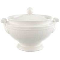 This collection of classic white, patterned dinnerware and serveware is remarkable for its ability to coordinate with a variety of table linen and flatware patterns. This collection of classic white, patterned dinnerware and serveware is remarkable for its ability to coordinate with a variety of table linen and flatware patterns.
