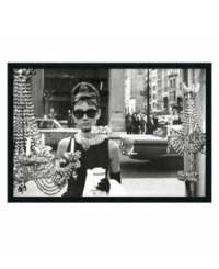 Get inspired by the chic glamour of Audrey Hepburn's Holly Golightly. A piece of film history from Breakfast at Tiffany's, this textured art print is destined to be a star in any setting. With a sleek black frame. Get inspired by the chic glamour of Audrey Hepburn's Holly Golightly. A piece of film history from Breakfast at Tiffany's, this textured art print is destined to be a star in any setting. With a sleek black frame.