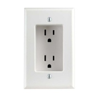 Leviton 689-W 15 Amp 1-Gang Recessed Duplex Receptacle, Residential Grade, with Screws Mounted to Housing, White Leviton 689-W 15 Amp 1-Gang Recessed Duplex Receptacle, Residential Grade, with Screws Mounted to Housing, White