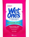 Wet Ones Antibacterial Hand  Wipes Travel Pack, 15-Count (Pack of 12)(colors may vary)