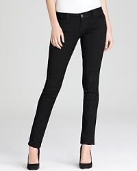 Sleek and chic, these black Aqua jeans take you anywhere in slim perfection. Sleek and chic, these black Aqua jeans take you anywhere in slim perfection.