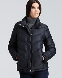 Fully insulated with a lofty 700 fill goose down, this thermal down jacket from The North Face® features a sleek, slim silhouette without sacrificing warmth. Fully insulated with a lofty 700 fill goose down, this thermal down jacket from The North Face® features a sleek, slim silhouette without sacrificing warmth.