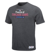 MLB Men's Chicago Cubs Property of Short Sleeve Basic Crew Neck Tee by Majestic MLB Men's Chicago Cubs Property of Short Sleeve Basic Crew Neck Tee by Majestic
