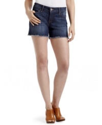 These denim shorts from Levi's look like vintage favorites, thanks to a worn-in wash and a frayed hems. Pair them with platforms and a basic tee for a summery ensemble that always works. These denim shorts from Levi's look like vintage favorites, thanks to a worn-in wash and a frayed hems. Pair them with platforms and a basic tee for a summery ensemble that always works.