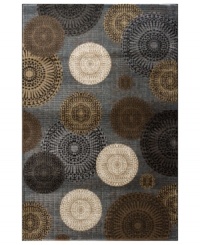A collection of medallions are intricately woven in a soothing palette of earthy tones upon this Jamestown area rug from Kenneth Mink. Made in Turkey of durable heat-set polypropylene, this rug boasts unique texture with accents of carved detailing for pure style that endures. (Clearance) A collection of medallions are intricately woven in a soothing palette of earthy tones upon this Jamestown area rug from Kenneth Mink. Made in Turkey of durable heat-set polypropylene, this rug boasts unique texture with accents of carved detailing for pure style that endures. (Clearance)