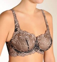 Lunaire Sevilla Scroll Embroidered Underwire Bra, 34DD, Black / Taupe Lunaire Sevilla Scroll Embroidered Underwire Bra, 34DD, Black / Taupe