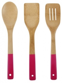 Core Bamboo 2972 3-Piece Colored Utensil Set, Magenta Core Bamboo 2972 3-Piece Colored Utensil Set, Magenta