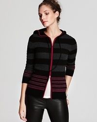 Crisp stripes and elbow patches lend retro inspiration to a cashmere C by Bloomingdale's hoodie. Layer it over your casual favorites for classically-cool look. Crisp stripes and elbow patches lend retro inspiration to a cashmere C by Bloomingdale's hoodie. Layer it over your casual favorites for classically-cool look.