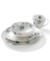 Flower power. Delicate blooms in ultra-durable porcelain distinguish Denby's Veronica place settings with smart style. A mixed bouquet of teal, blue and charcoal adds classic appeal to modern coupe shapes for a look that's decidedly fresh.