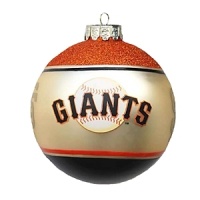 Show your support for the San Francisco Giants with this glittering glass ornament from Kurt Adler. Show your support for the San Francisco Giants with this glittering glass ornament from Kurt Adler.