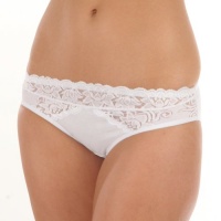 Lace-front Cotton Hiphugger. 12 Panties, 7 Assorted Colors per Pack. Lace-front Cotton Hiphugger. 12 Panties, 7 Assorted Colors per Pack.