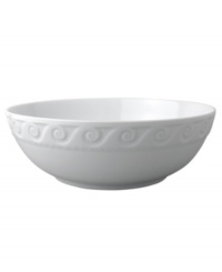 The unique pattern on this salad bowl is inspired by the architecture of the famous Louvre Museum in Paris and made of exquisite Limoges porcelain. The unique pattern on this salad bowl is inspired by the architecture of the famous Louvre Museum in Paris and made of exquisite Limoges porcelain.
