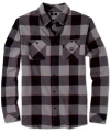 Square off in your wardrobe. This buffalo plaid shirt from DC Shoes is a rugged casual look you can get behind.