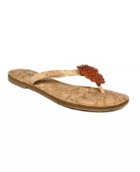 Standard flip flops get the job done, but the Playful design by Alfani puts a fashion-forward spin on the classic with a cork footbed and beaded flower accent. Standard flip flops get the job done, but the Playful design by Alfani puts a fashion-forward spin on the classic with a cork footbed and beaded flower accent.