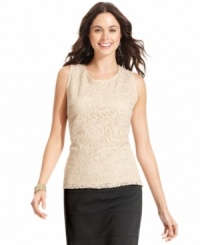 Elevate your look with this chic lace top from Alfani. It's a great basic with anything from pencil skirts to sleek trousers. Elevate your look with this chic lace top from Alfani. It's a great basic with anything from pencil skirts to sleek trousers.