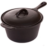 Cajun Cookware Pots 2-quart Seasoned Cast Iron Sauce Pot - Gl10491as Cajun Cookware Pots 2-quart Seasoned Cast Iron Sauce Pot - Gl10491as