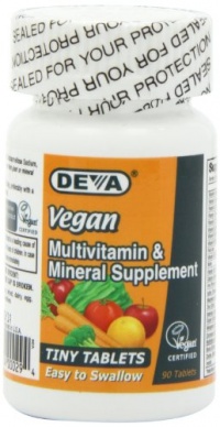 Deva Vegan Multivitamin, Mineral Supplement, Tiny Tablets, 90 Count Bottle Deva Vegan Multivitamin, Mineral Supplement, Tiny Tablets, 90 Count Bottle