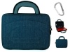 Denim Laptop Hard Case for 10 inch Coby Kyros MID1024-4G, MID1125-4G Tablet + A Carabiner Hook.