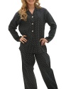 Del Rossa Women's 100% Cotton Long Sleeve Pajama Set with Pj Pants