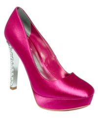 Shiny and bright with an unexpected icy heel. Paris Hilton's Jackie platform pumps are ready to take over the night. Shiny and bright with an unexpected icy heel. Paris Hilton's Jackie platform pumps are ready to take over the night.