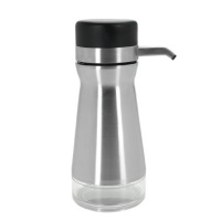 OXO Good Grips Big Button Soap or Lotion Dispenser, Stainless/Black OXO Good Grips Big Button Soap or Lotion Dispenser, Stainless/Black