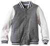 Splendid Littles Boys 2-7 Varsity Active Letter Man Jacket, Heather Grey, 5/6