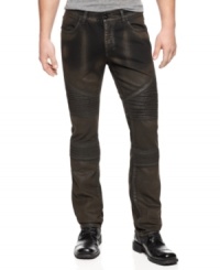Darken your denim look with these black coated jeans from INC International Concepts. Darken your denim look with these black coated jeans from INC International Concepts.