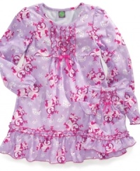 She'll want to cuddle with her favorite doll all night long when donning this too-cute-for-words matching pajama set. She'll want to cuddle with her favorite doll all night long when donning this too-cute-for-words matching pajama set.