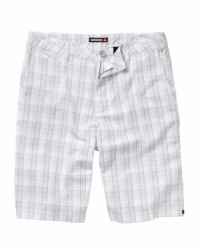 The perfect plaid addition to your summer-ready style are these shorts from Quiksilver with a funky print. The perfect plaid addition to your summer-ready style are these shorts from Quiksilver with a funky print.