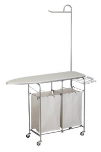 Honey-Can-Do Rolling Laundry Sorter with Ironing Board and Shirt Hanger Honey-Can-Do Rolling Laundry Sorter with Ironing Board and Shirt Hanger