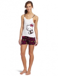 Hello Kitty Women's Hk Neon Bow Print Short Set Hello Kitty Women's Hk Neon Bow Print Short Set