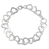 Sterling Silver Heart Link Bracelet Sterling Silver Heart Link Bracelet