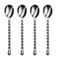 Gourmet Settings Silver Tear Stainless Steel Minispoons set of 4. Gourmet Settings Silver Tear Stainless Steel Minispoons set of 4.