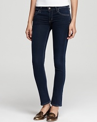 Stretch denim with edgy, whiskered details in a laid-back low rise silhouette with five-pocket styling define these skinny-perfect Citizens of Humanity jeans. Stretch denim with edgy, whiskered details in a laid-back low rise silhouette with five-pocket styling define these skinny-perfect Citizens of Humanity jeans.
