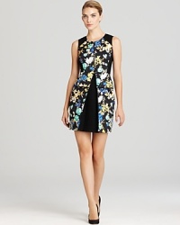 A modern floral print is combined with textured crochet insets in this of-the-moment Sachin + Babi dress. Team with towering pumps for effortless chic. A modern floral print is combined with textured crochet insets in this of-the-moment Sachin + Babi dress. Team with towering pumps for effortless chic.