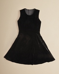 A pretty pick for her holiday party look, this luxe velveteen dress provides the perfect backdrop for her eye-popping accessories. A pretty pick for her holiday party look, this luxe velveteen dress provides the perfect backdrop for her eye-popping accessories.