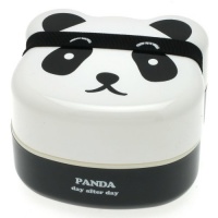 Kotobuki 280-129 2-Tiered Bento Box, Panda Face Kotobuki 280-129 2-Tiered Bento Box, Panda Face