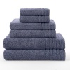 Super Zero Twist 6 piece towel set Twilight Blue by Cotton Craft - 7 Star Hotel Collection Beyond Luxury Softer than a Cloud - Each set contains 2 Oversized Bath Towels 30x54, 2 Hand Towels 16x30, 2 Wash Cloths 13x13 - Other colors - Vanilla, Basil Green,