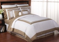 Taupe Hotel Spa Collection Duvet Comforter Cover 6 piece Bedding Set - King Size Taupe Hotel Spa Collection Duvet Comforter Cover 6 piece Bedding Set - King Size