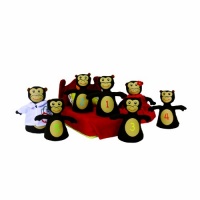 Alma's Design 5 Monkeys On Bed Alma's Design 5 Monkeys On Bed