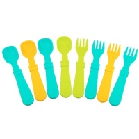 Re-Play 8 Count Utensils, Aqua, Green, Orange Re-Play 8 Count Utensils, Aqua, Green, Orange
