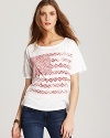 Boasting an eclectic rendering of an American flag, this CHASER tee is destined for weekend chic.