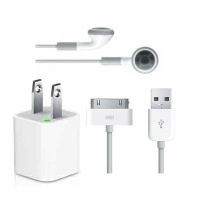 Apple iPod Bundle: Original USB Power Adapter (Wall Charger) + Original Earphones (Headphones) W/Mic + Original USB Cable Adapter for IPod/Iphone/Ipad Apple iPod Bundle: Original USB Power Adapter (Wall Charger) + Original Earphones (Headphones) W/Mic + Original USB Cable Adapter for IPod/Iphone/Ipad