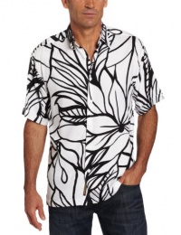 Cubavera Men's Short Sleeve Abstract Floral Print Shirt Cubavera Men's Short Sleeve Abstract Floral Print Shirt