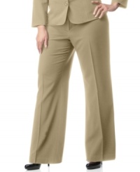 Lend sophistication to your career wardrobe with AGB's straight leg pants-- suit up in the matching jacket! Lend sophistication to your career wardrobe with AGB's straight leg pants-- suit up in the matching jacket!